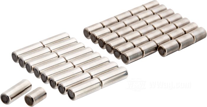 Bearing roller set by S&S; for Connecting rods; fits KH, XL 1954-1986; steel, length 0.294” / 0.480”; Ø 0.1875”; Over-/Undersize: +0.000 ”; tolerance class: RBEC 1; replaces OEM HD 9150A, and 9441A