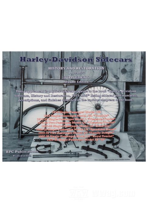 Buch »Harley-Davidson Sidecars - History and Restoration 1914-1967«; Papier; Breite x Höhe: 28 x 21 cm; von Ric Bolduc; Softcover; farbig und schwarz-weiß; 94 Seiten; englisch; ISBN: 9798985498417; Bruttogewicht: 277 g