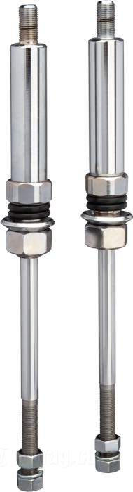Amortisseurs de Bike Station; adaptable à modèles équipés de fourche Springer 1936-1957; acier, chromé, remplace les ressorts intérieurs; avec notice de montage; poids brut: 1.1 kg