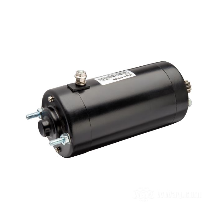 Starter motor »Prestolite type«; fits FLH 1966-1982, FLT 1980-1983, FXR 1982-early 1983, XLH 1967-1973 and late 1976-1980; black; thread: 1/4”-20; replaces OEM HD 31458-66TA; gross weight: 3.8 kg