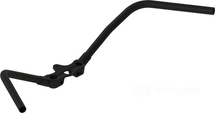 Handlebar »Buckhorn Outside Cable« by Samwel Supplies; for Offset Springer fork; fits Big Twin 1946-1949; steel, black, powder-coated; gross weight: 2.14 kg