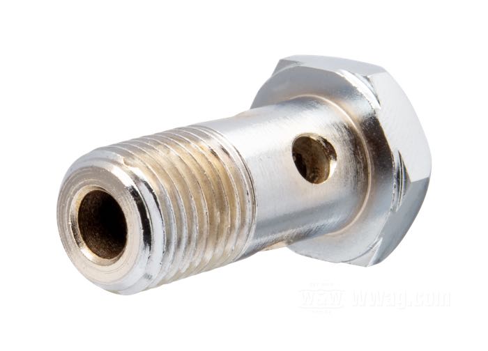 Boulon creux; acier, chromé; filetage: G 1/4