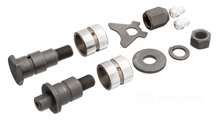 Kit de réparation; pour Ancrage de frein; adaptable à Big Twin 1940-1948, modèles W et G 45”/750cc 1940-1957; acier, parkerisé; remplace OEM HD 44223-28, 44226-36, 44225-30 et 44231-38; poids brut: 200 g