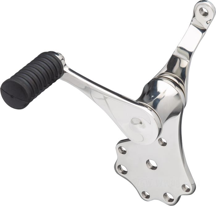 Fußschalthebel »EZ« von Junior's Hand Made; passend für Big Twin 1936-1969; Edelstahl, poliert; mit Schalthebelpedal; USA; Bruttogewicht: 883 g