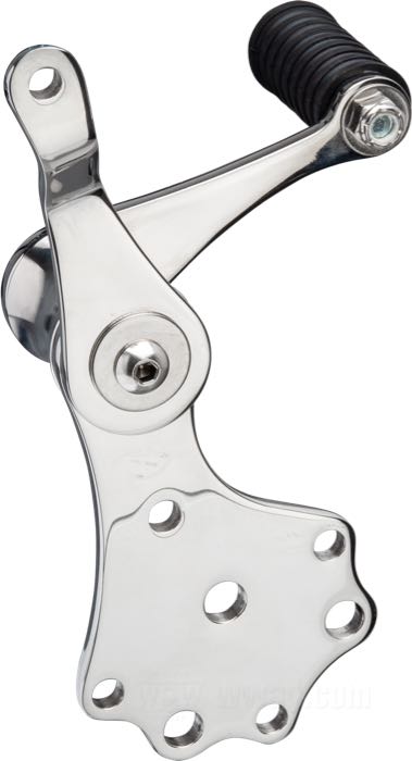 Fußschalthebel »EZ« von Junior's Hand Made; passend für Big Twin 1936-1969; Edelstahl, poliert; mit Schalthebelpedal; USA; Bruttogewicht: 883 g