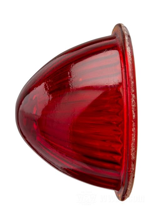 Cabochon pour feu arrière; pour feu arrière Sparto; verre, rouge; Ø 52 mm; poids brut: 53 g