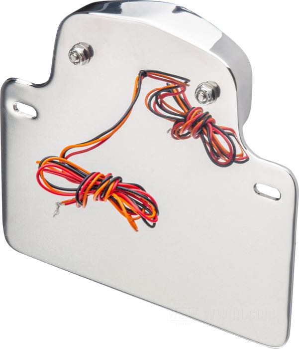 Piloto trasero »Tipo Slim Lucas 525« de Junior's Hand Made; vidrio acrílico / acero inoxidable, pulido; A x A x F: 177 x 155 x 25 mm; peso neto: 634 g; tipo de bombilla: LED; 12 V; sin iluminación de matrícula; superficie de montaje: plana; con hilos eléctricos de 58 cm de longitud; EE. UU.; peso bruto: 800 g