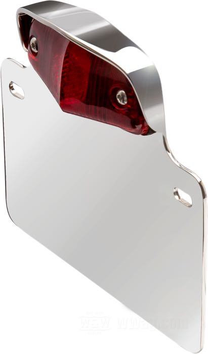 Piloto trasero »Tipo Slim Lucas 525« de Junior's Hand Made; vidrio acrílico / acero inoxidable, pulido; A x A x F: 177 x 155 x 25 mm; peso neto: 634 g; tipo de bombilla: LED; 12 V; sin iluminación de matrícula; superficie de montaje: plana; con hilos eléctricos de 58 cm de longitud; EE. UU.; peso bruto: 800 g
