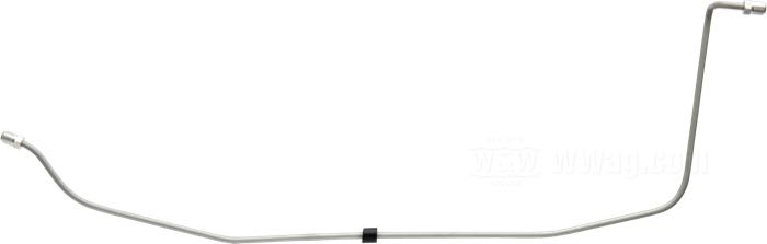Brake line by Strange Bird; fits FL/FLH 1958-1962; tee to frame; steel, CAD (ZnNi process); length: 73 cm; position: rear; connection thread: 3/8” IF; replaces OEM HD 42301-58; USA; gross weight: 76 g