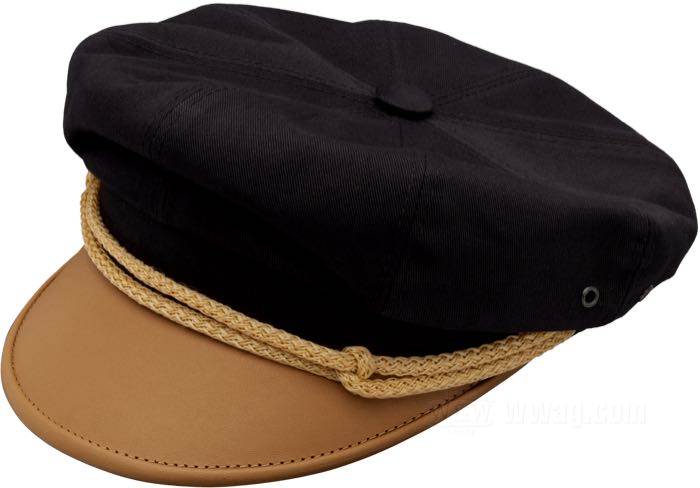 Berretto »Vintage Rider« di Sterkowski; cotone / vacchetta, nero; taglia cappello: 56; Polonia; peso lordo: 149 g