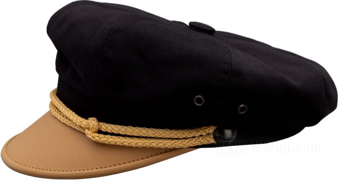 Berretto »Vintage Rider« di Sterkowski; cotone / vacchetta, nero; taglia cappello: 56; Polonia; peso lordo: 149 g