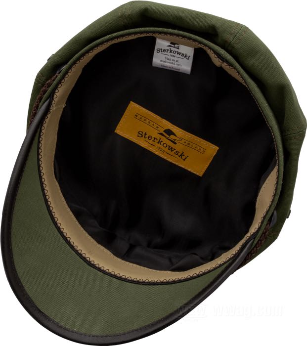 Mütze »Vintage Rider« von The Cyclery; Baumwolle / Rindleder, olivgrün; Hutgröße: 59; Bruttogewicht: 295 g