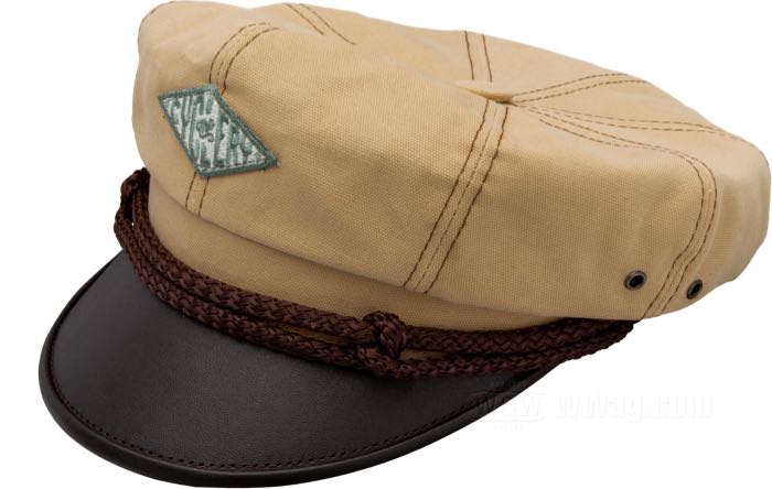 Mütze »Vintage Rider« von The Cyclery; Baumwolle / Rindleder, beige; Hutgröße: 60; Bruttogewicht: 314 g