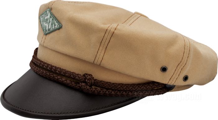 Mütze »Vintage Rider« von The Cyclery; Baumwolle / Rindleder, beige; Hutgröße: 60; Bruttogewicht: 314 g