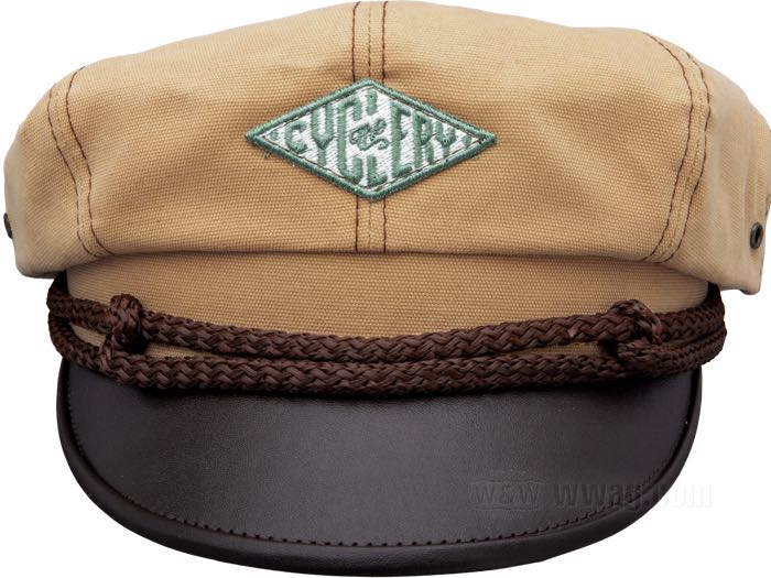 Mütze »Vintage Rider« von The Cyclery; Baumwolle / Rindleder, beige; Hutgröße: 60; Bruttogewicht: 314 g