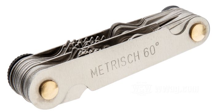 Thread Pitch Gauge by Bahco; steel; L x H x D: 67 x 19 x 13 mm; fold-up; metric / inch; Taiwan; gross weight: 100 g