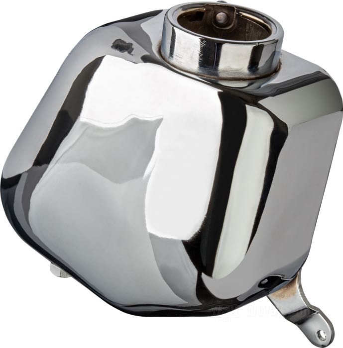 Öltank; passend für Sportster XLH 1967-1978, XLCH 1978; Stahl, verchromt; Ablassschraube: 1/2”-13 UNC; Einfüllstutzen: ID 1-1/4”; ersetzt OEM HD 62507-67A; Bruttogewicht: 2.58 kg