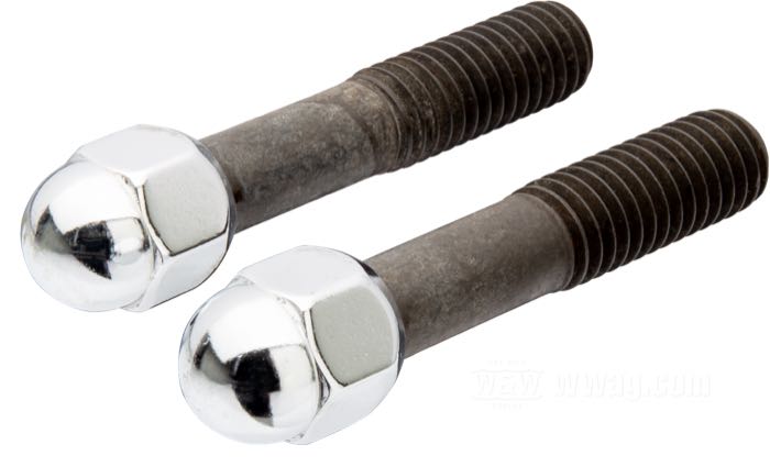 Kit bulloni di Colony; per Coperchio pignone; atto per Model K, Sportster 1954-1970; acciaio, cromato; testa Acorn esagonale; rimpiazza OEM HD 34890-52; U.S.A.; peso lordo: 70 g
