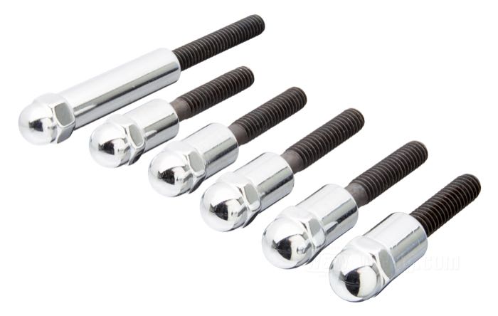 Kit viti di Colony; per Coperchio distribuzione; atto per Big Twin 1970-1992; acciaio, cromato; testa Acorn esagonale; rimpiazza OEM HD 1305, 1301 e 1308; U.S.A.; peso lordo: 150 g