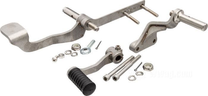 Mid Controls von Prism Supply Co.; passend für Sportster 1991-2003; Edelstahl / Stahl, trommelpoliert; USA; Bruttogewicht: 1.78 kg