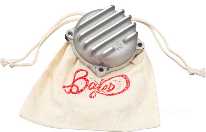 Top cover »BigFin« by Bates; fits Keihin CV carburetors 1988→; cast aluminum, cast finish / polished; height: 30 mm; Spain; gross weight: 114 g
