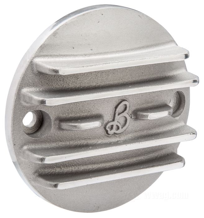 Zündungsdeckel »BigFin« von Bates; passend für Big Twin 1970-1998, Softail 1999, Sportster 2004-2020; Aluminiumguss, Guss-Finish / poliert; Spanien; Bruttogewicht: 113 g