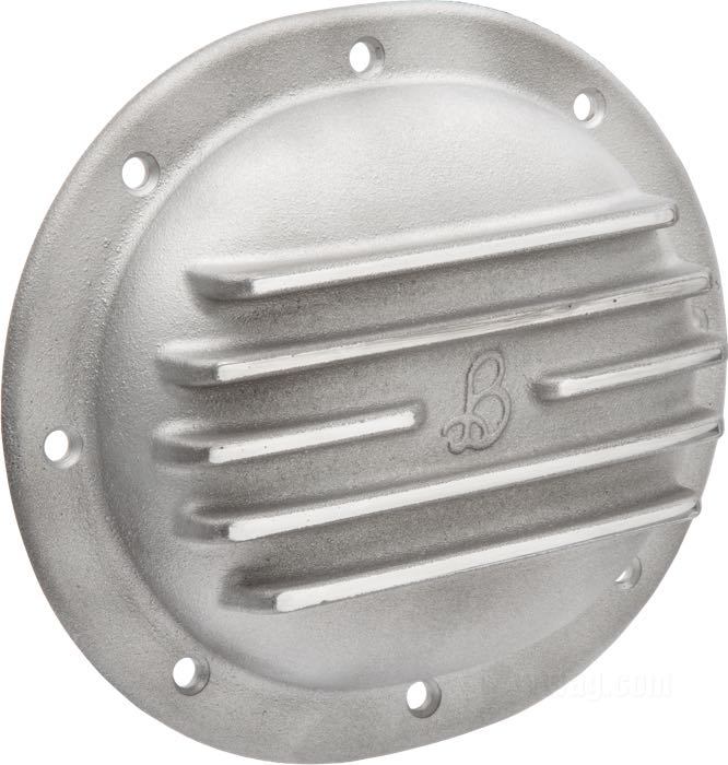 Coperchio frizione »BigFin« di Bates; atto per Big Twin 1936-1964; alluminio fuso, come colato / lucidato; Spagna; peso lordo: 738 g