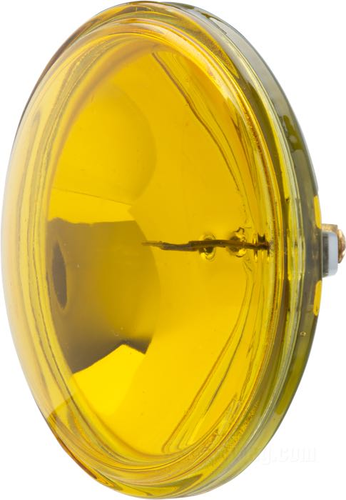 Spotlight insert; Sealed Beam; steel / glass, yellow; Ø 4-1/2”; bulb type: not replaceable; 12 V; 30 W; without position light function; replaces OEM HD 68729-64; gross weight: 200 g