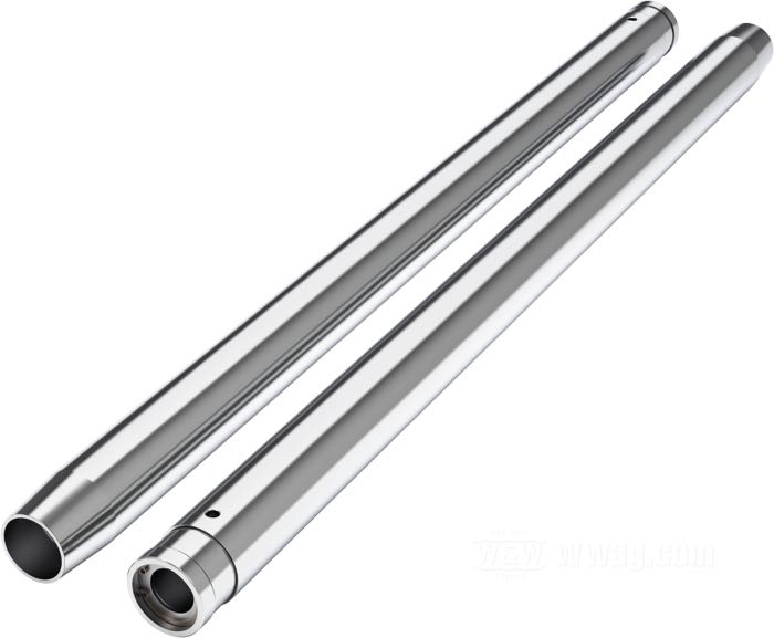 Tubos de horquilla de Franks Forks; apropiado para Sportster y FXRS 1984-1a serie de 1986, FXE 1984, FXEF 1985, FXR 1a serie de 1986, FXRT 1983-1a serie de 1986, FXSB 1984-1985; acero, cromo duro; largo: 23.5”; Ø 35 mm; rosca: M26 x 1.0; reemplaza OEM HD 45407-83; EE. UU.; peso bruto: 4.8 kg