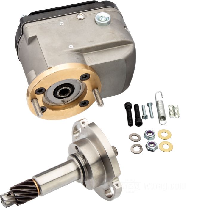 Magneto »MM3« de Morris Magneto; apropiado para Flathead 1937→, todos modelos K y Sportster →1970; aluminio, acabado moldeado; reemplaza OEM HD 29505-67; EE. UU.; peso bruto: 2.78 kg