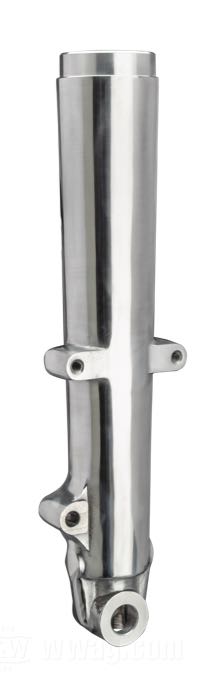 Fodero di forcella; atto per FL 1949-1968; per freni di tamburo al lato sinistro; alluminio, lucidato; rimpiazza OEM HD 45805-50; peso lordo: 1.9 kg