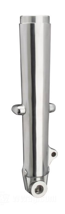 Fodero di forcella; atto per FL 1949-1968; per freni di tamburo al lato sinistro; alluminio, lucidato; rimpiazza OEM HD 45805-50; peso lordo: 1.9 kg