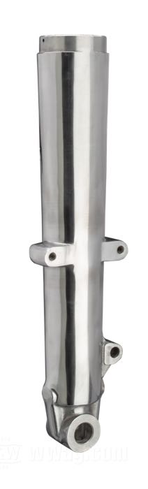 Tauchrohr; passend für FL 1969-1970; für Trommelbremse rechts; Aluminium, poliert; ersetzt OEM HD 45801-69; Bruttogewicht: 1.7 kg