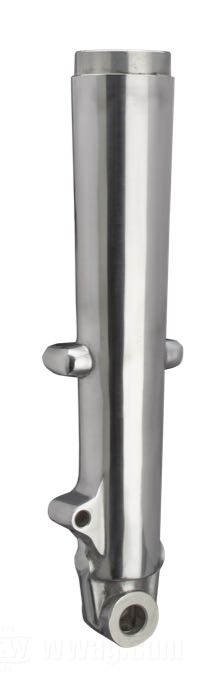 Tauchrohr; passend für FL 1969-1970; für Trommelbremse rechts; Aluminium, poliert; ersetzt OEM HD 45801-69; Bruttogewicht: 1.7 kg