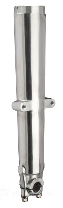 Fork slider; fits FL 1949-1977; for non-brake side; aluminum, polished; replaces OEM HD 45800-50A; gross weight: 1.9 kg
