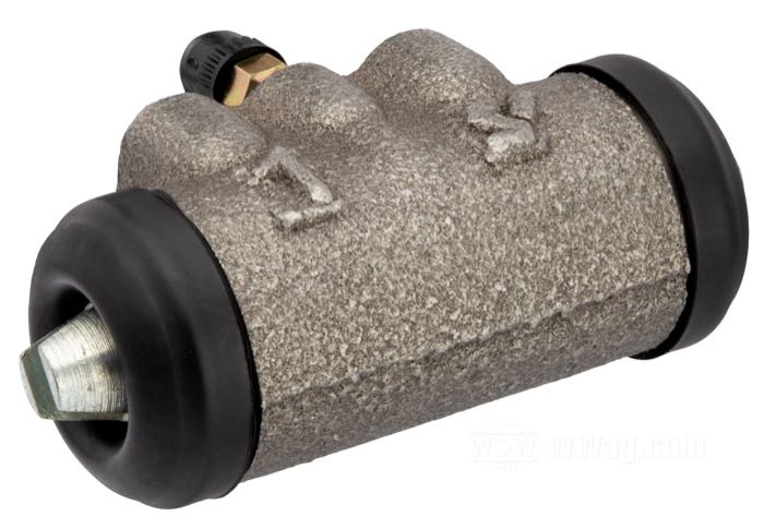 Cilindro de rueda »Standard«; apropiado para Big Twin 1958-1962; hierro fundido / acero / goma; líquido de freno preciso: DOT 3; reemplaza OEM HD 41740-58; peso bruto: 345 g