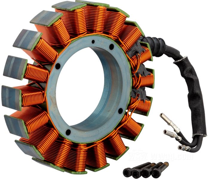 Statore di Cycle Electric; atto per Softail e Dyna 2007; 50 A; rimpiazza OEM HD 30017-07; U.S.A.; peso lordo: 1.71 kg