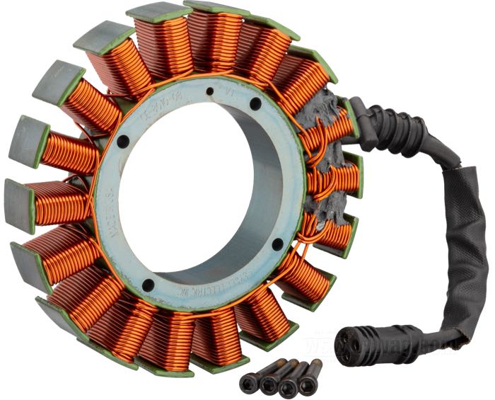 Statore di Cycle Electric; atto per Softail e Dyna 2008-2017; 50 A; rimpiazza OEM HD 30017-08; U.S.A.; peso lordo: 1.69 kg