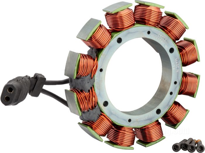 Estator de Cycle Electric; apropiado para FXR 1989-1994, Touring 1989-1996 (con carburador), Dyna 1991-1998, Softail 1989-1999; 32 A; reemplaza OEM HD 29970-88C; EE. UU.; peso bruto: 1.26 kg