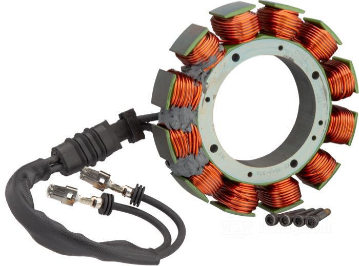 Statore di Cycle Electric; atto per Touring 1997-1998; 38/45 A; rimpiazza OEM HD 29987-97; U.S.A.; peso lordo: 1.6 kg