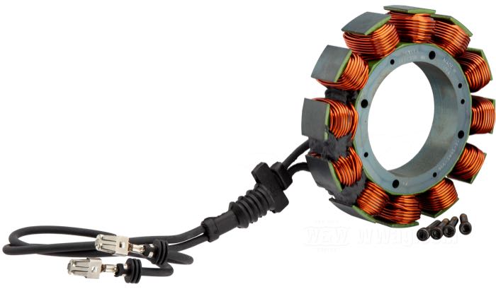Statore di Cycle Electric; atto per Touring 1999-2001; 38/45 A; rimpiazza OEM HD 29987-99B; U.S.A.; peso lordo: 1.61 kg