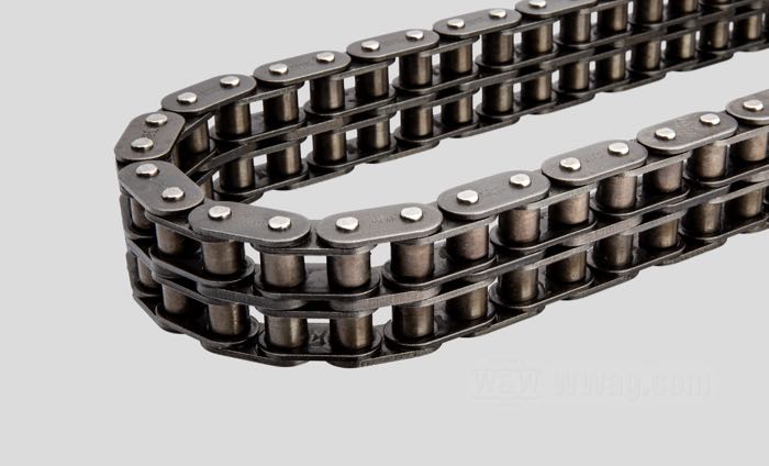 Primary chain by Tsubaki; fits 4-Speed Big Twin, Softail →2006, Dyna →2005; steel, oval side plates; pitch: 425x2 (1/2” x 5/16” x 8.51 x 2); number of links: 82; replaces OEM HD 40007-36B; gross weight: 1.6 kg