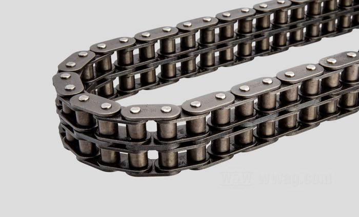 Primary chain by Tsubaki; fits Touring models 2007-2017; steel, oval side plates; pitch: 425x2 (1/2” x 5/16” x 8.51 x 2); number of links: 86; replaces OEM HD 40037-07; gross weight: 1.67 kg