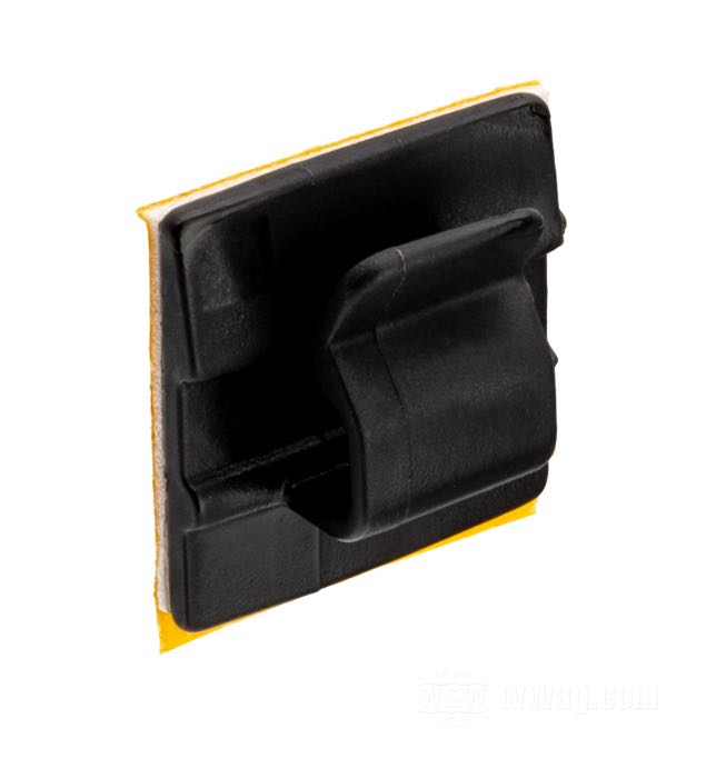Kabelklemme; Kunststoff, schwarz, selbstklebend; Innen-Ø: 5 mm; Bruttogewicht: 2 g