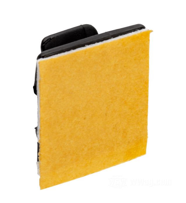 Kabelklemme; Kunststoff, schwarz, selbstklebend; Innen-Ø: 5 mm; Bruttogewicht: 2 g