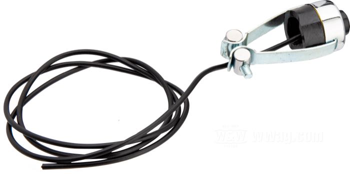 Button switch; for 1” handlebars; universal; brass / plastic / steel, chrome-plated; gross weight: 30 g