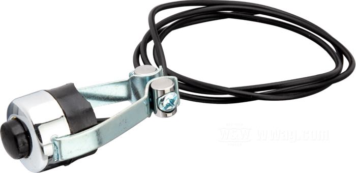 Button switch; for 1” handlebars; universal; brass / plastic / steel, chrome-plated; gross weight: 30 g