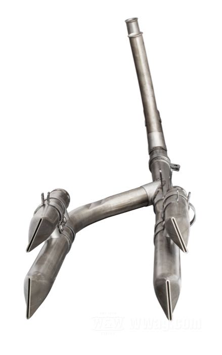 Scarico 2 in 4 »IOE« di The Cyclery; atto per modelli F e J 1929; acciaio, naturale; diam. di collettori: 1-3/8”; Punto installazione: sinistro e destro; con fascette di fissaggio anteriori e posteriori; rimpiazza OEM HD 1001-29; Europa; peso lordo: 11.18 kg
