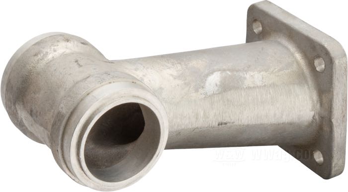 Manifold by Rivera Primo; fits Panhead 1955-1964; aluminum, machined finish; length: 155 mm; for S.U. carburetors; gross weight: 410 g