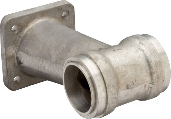 Manifold by Rivera Primo; fits Panhead 1955-1964; aluminum, machined finish; length: 155 mm; for S.U. carburetors; gross weight: 410 g